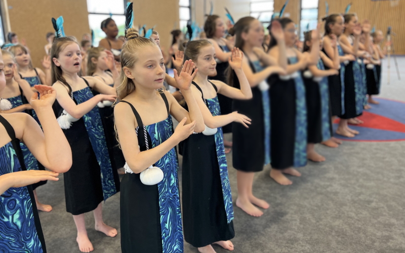Kapa haka group performing